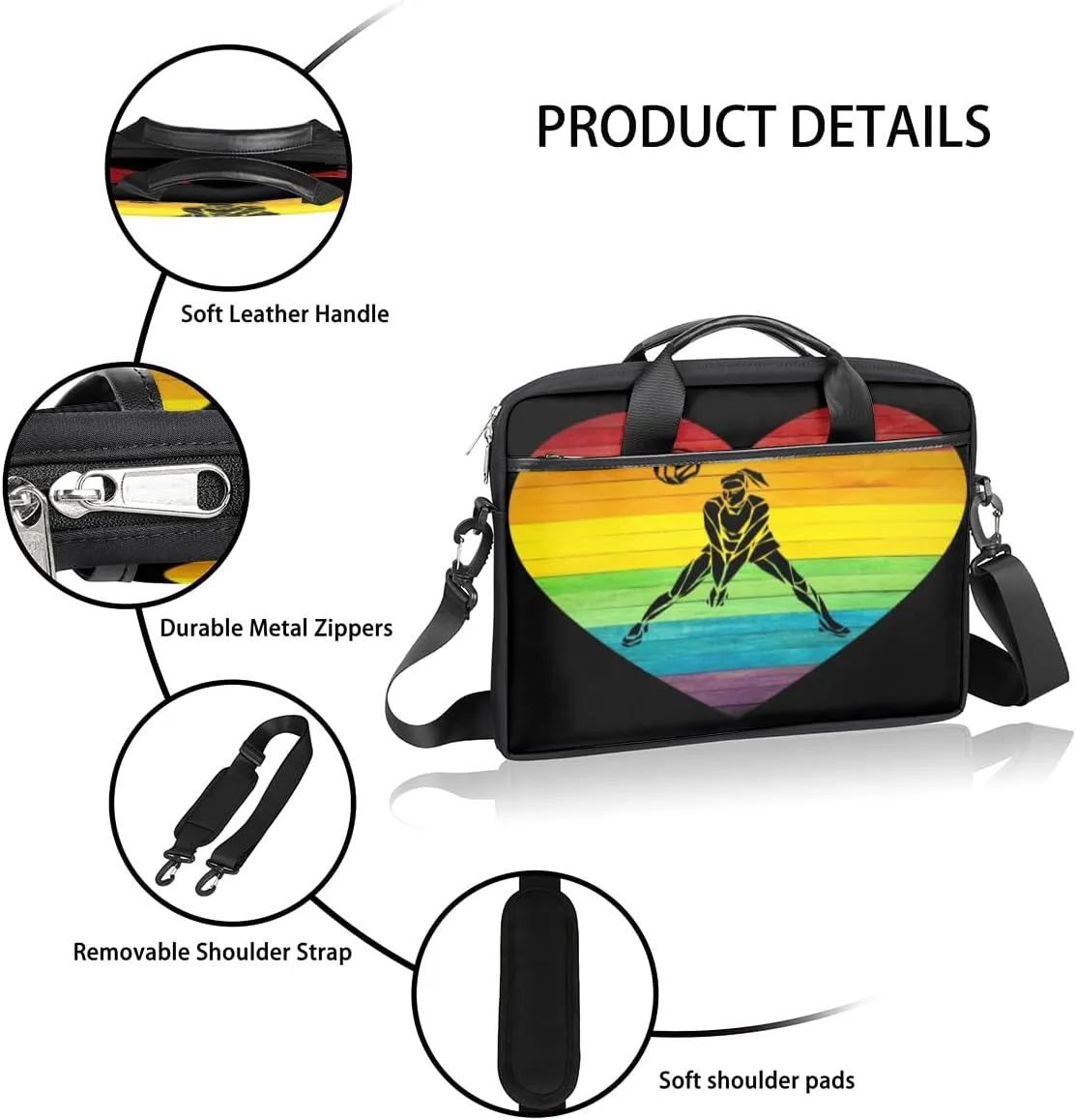 Paws Texture Laptop Shoulder Bag for Tablet Computer Notebook Sleeve Messenger Carrying Case Briefcase Tote