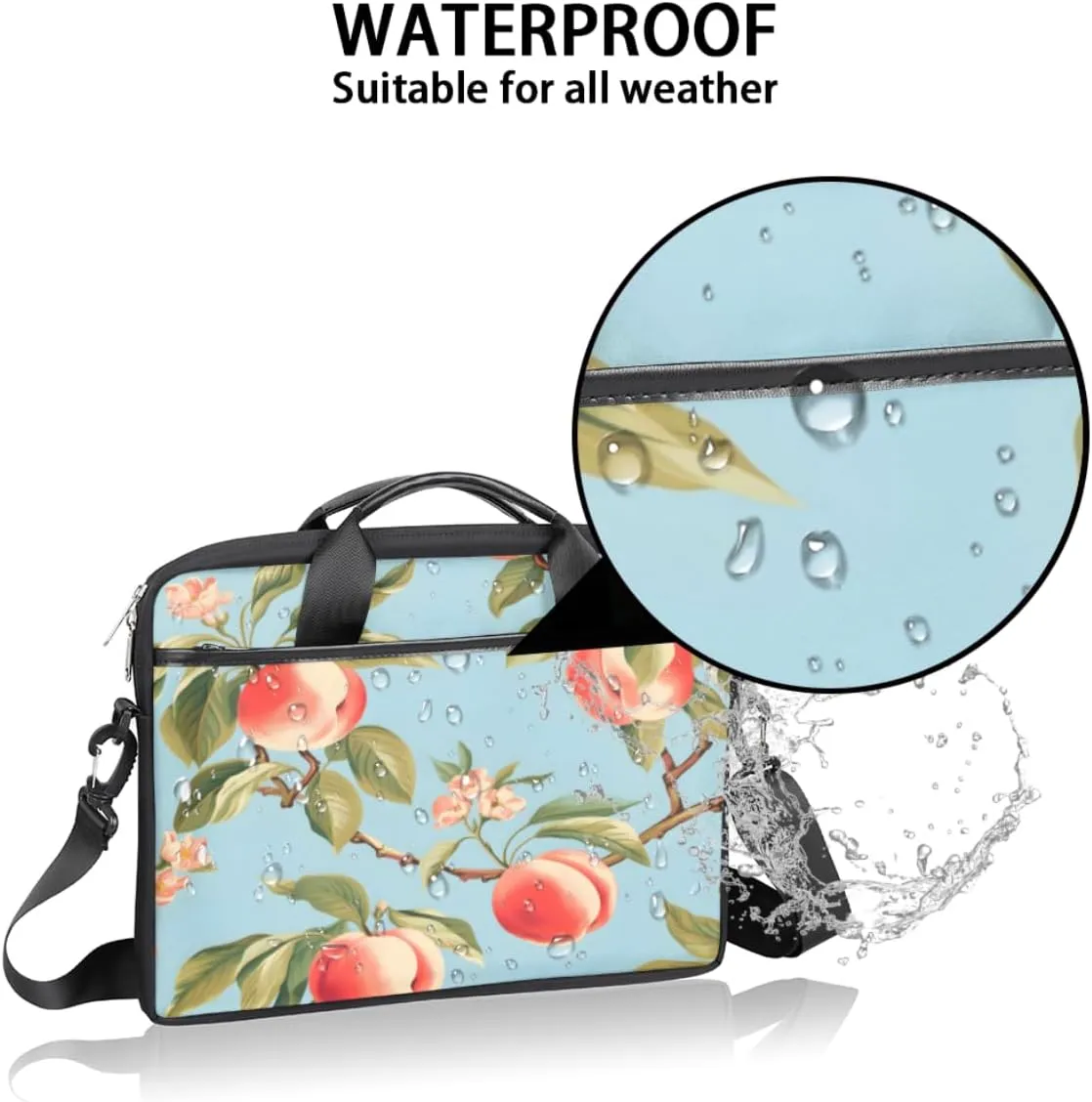 Paws Texture Laptop Shoulder Bag for Tablet Computer Notebook Sleeve Messenger Carrying Case Briefcase Tote