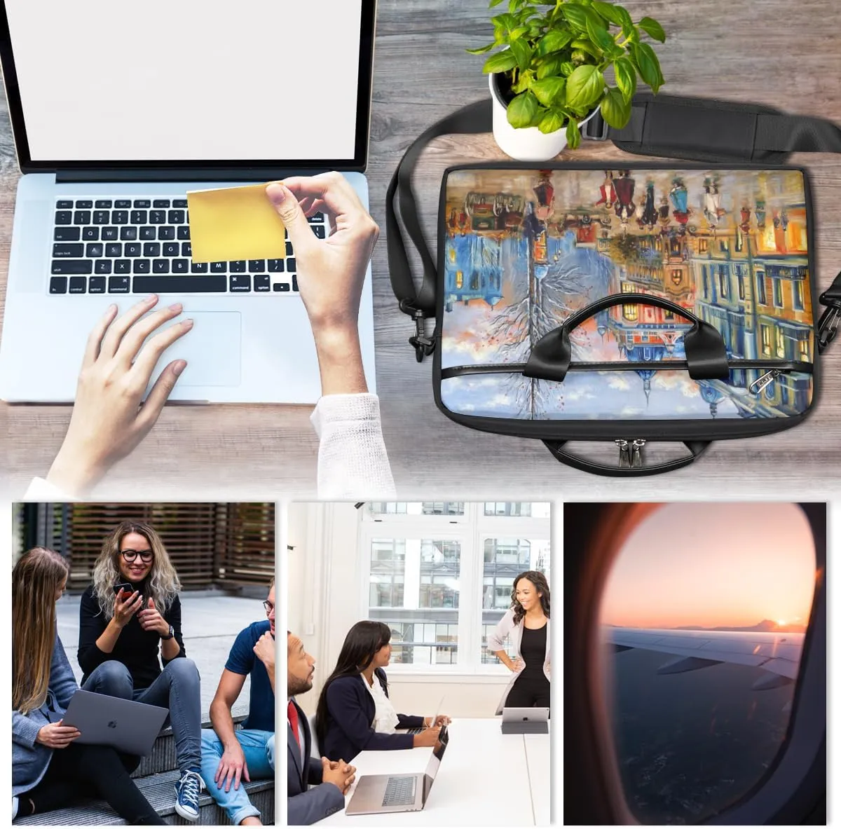 Paws Texture Laptop Shoulder Bag for Tablet Computer Notebook Sleeve Messenger Carrying Case Briefcase Tote