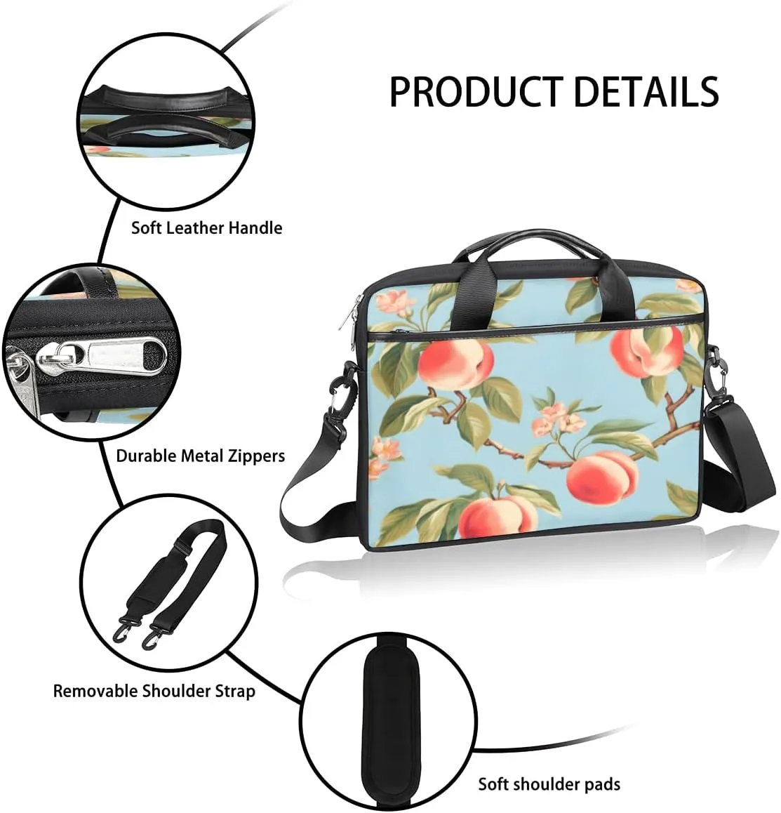 Paws Texture Laptop Shoulder Bag for Tablet Computer Notebook Sleeve Messenger Carrying Case Briefcase Tote