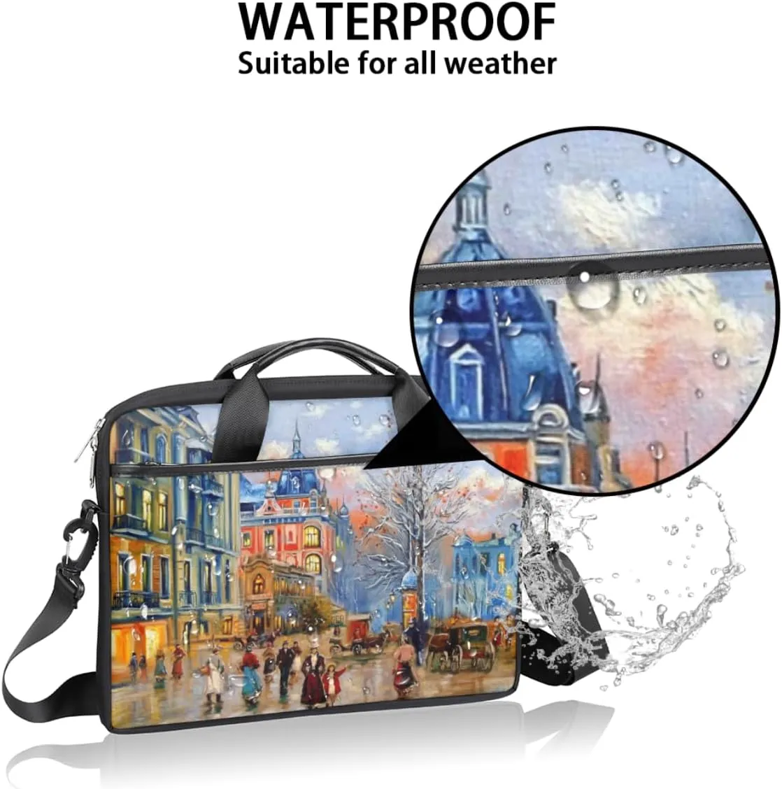 Paws Texture Laptop Shoulder Bag for Tablet Computer Notebook Sleeve Messenger Carrying Case Briefcase Tote