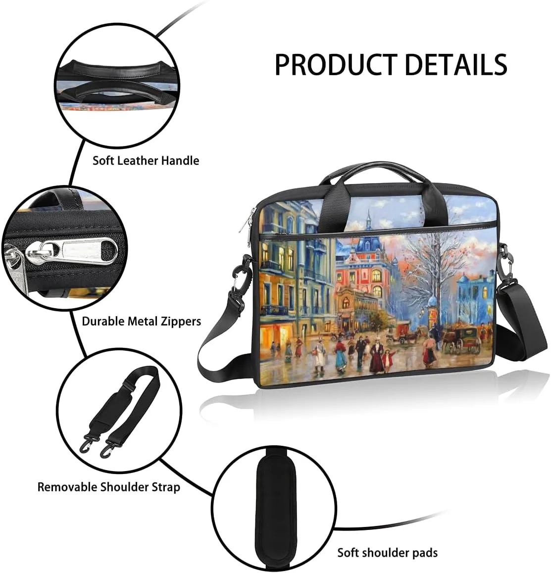 Paws Texture Laptop Shoulder Bag for Tablet Computer Notebook Sleeve Messenger Carrying Case Briefcase Tote