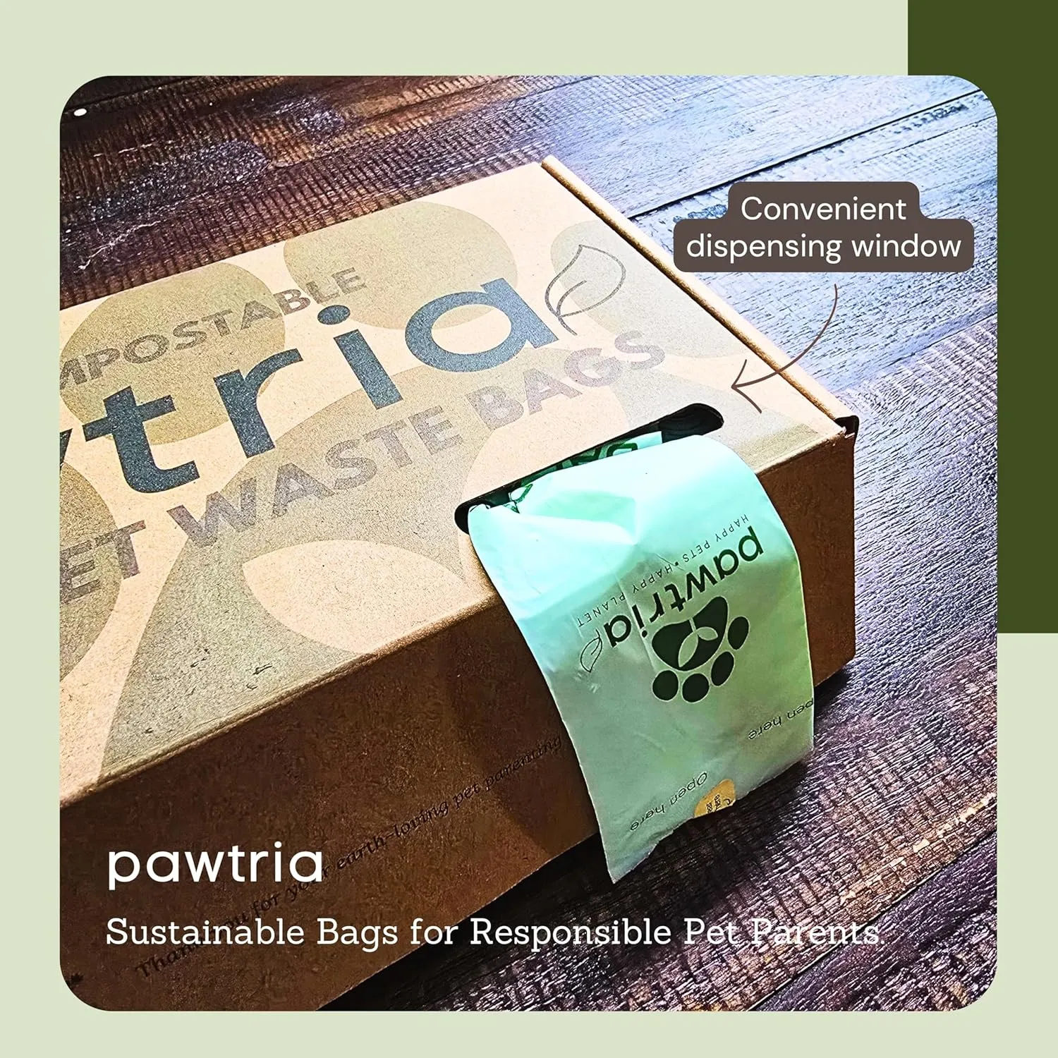 Pawtria Certified Home Compostable Dog Poop Bags (480 Bags), Value pack, Biodegradable Poop Bags, Cat Litter, Vegetable Starches, Eco-friendly Dog Waste Bags, Leak proof, Easy to Open, Give Back