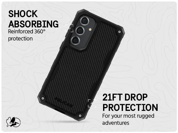 Pelican Shield Carbon Fibre Case Samsung S24 Plus 6.7 inch - Black