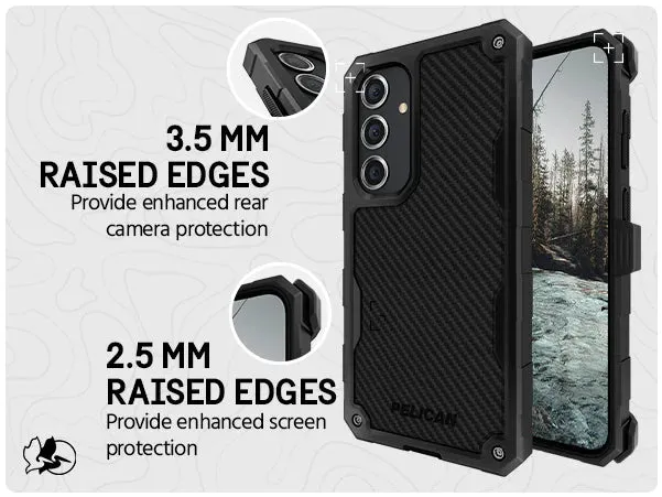 Pelican Shield Carbon Fibre Case Samsung S24 Standard 6.2 inch - Black