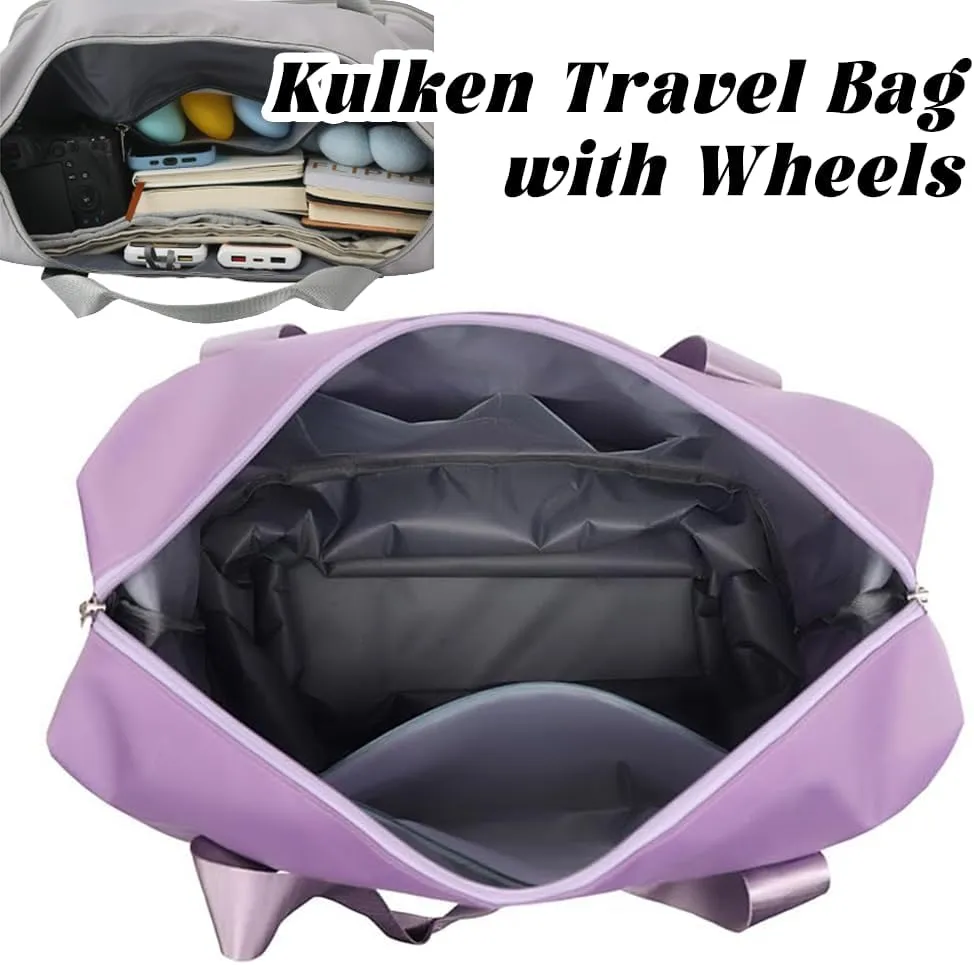 Pepepo Travel Bag with Wheels, 2025 New Large Capacity Travel Bag - Universal Wheel Removable for Travel & Business Trip, Expandable Foldable Rolling Duffle Bags with Wheels for Women & Men (A-Black)