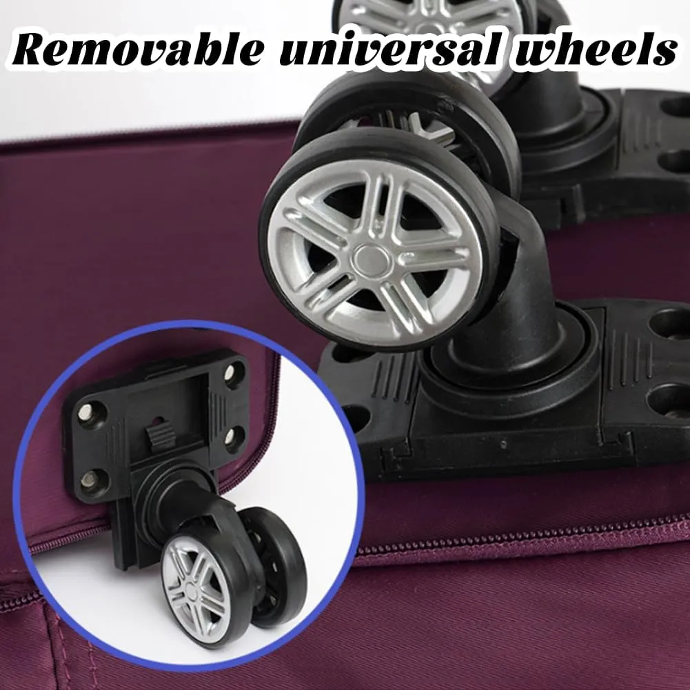 Pepepo Travel Bag with Wheels, 2025 New Large Capacity Travel Bag - Universal Wheel Removable for Travel & Business Trip, Expandable Foldable Rolling Duffle Bags with Wheels for Women & Men (A-Black)