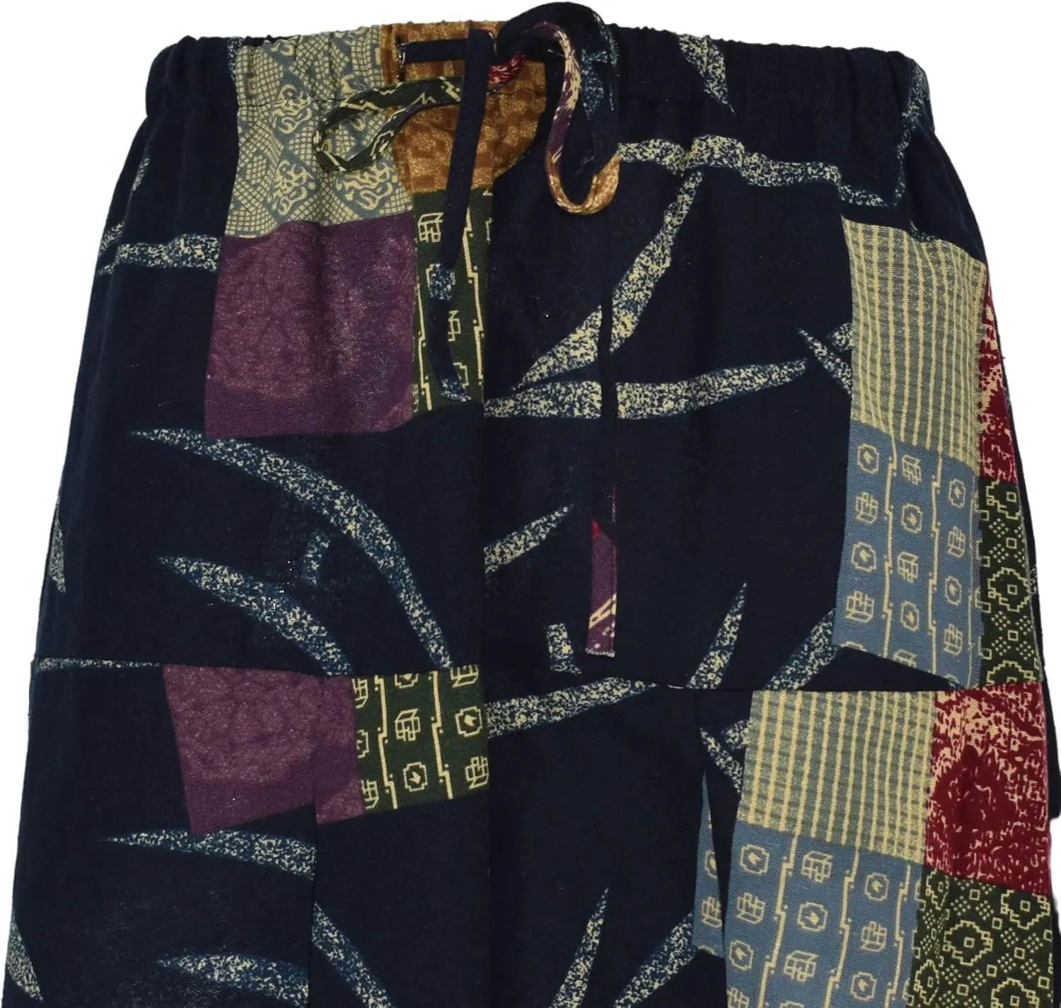 perdontoo Mens Casual Harem Pants Cotton Boho Yoga Hippie Aladdin Summer Beach Drop Crotch Trouser