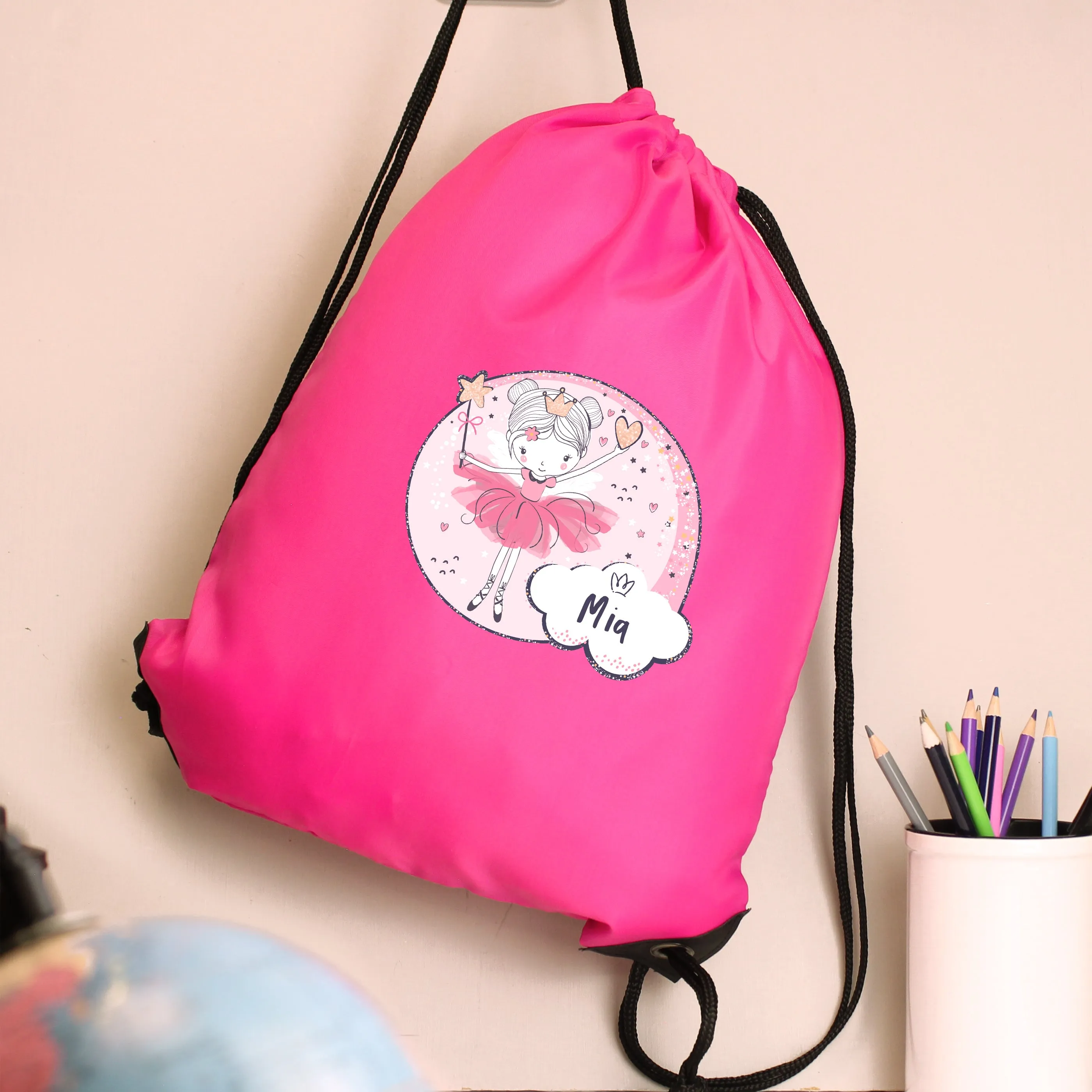 Personalised Princess Ballerina Pink Kit Bag