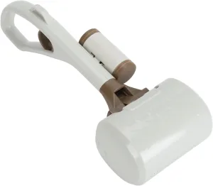 Pet Pooper Scooper with Bag Holder | Lightweight Long Handle Dog Poop Shovel for Yard/Park/Travel | Ergonomic Design, Sturdy ABS Material | No Bend Scooping (White)