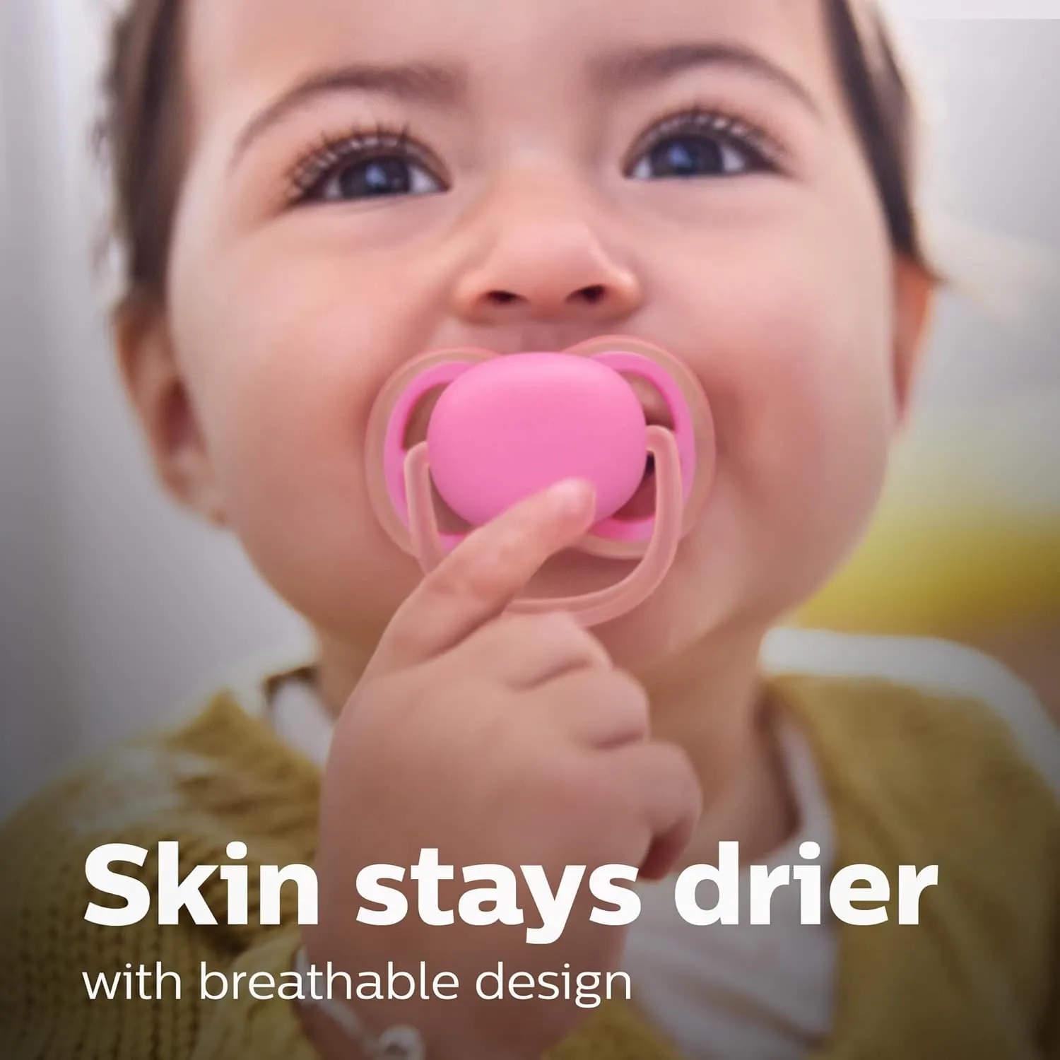 Philips AVENT Ultra Air Pacifier 0-6 Months, Pink/Peach, 4 Pack, SCF245/40
