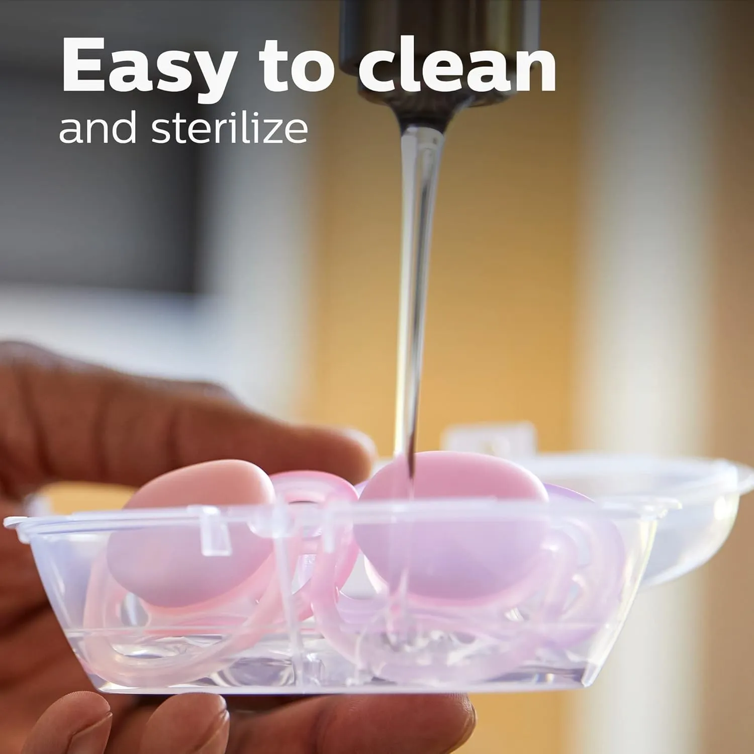 Philips AVENT Ultra Air Pacifier 0-6 Months, Pink/Peach, 4 Pack, SCF245/40
