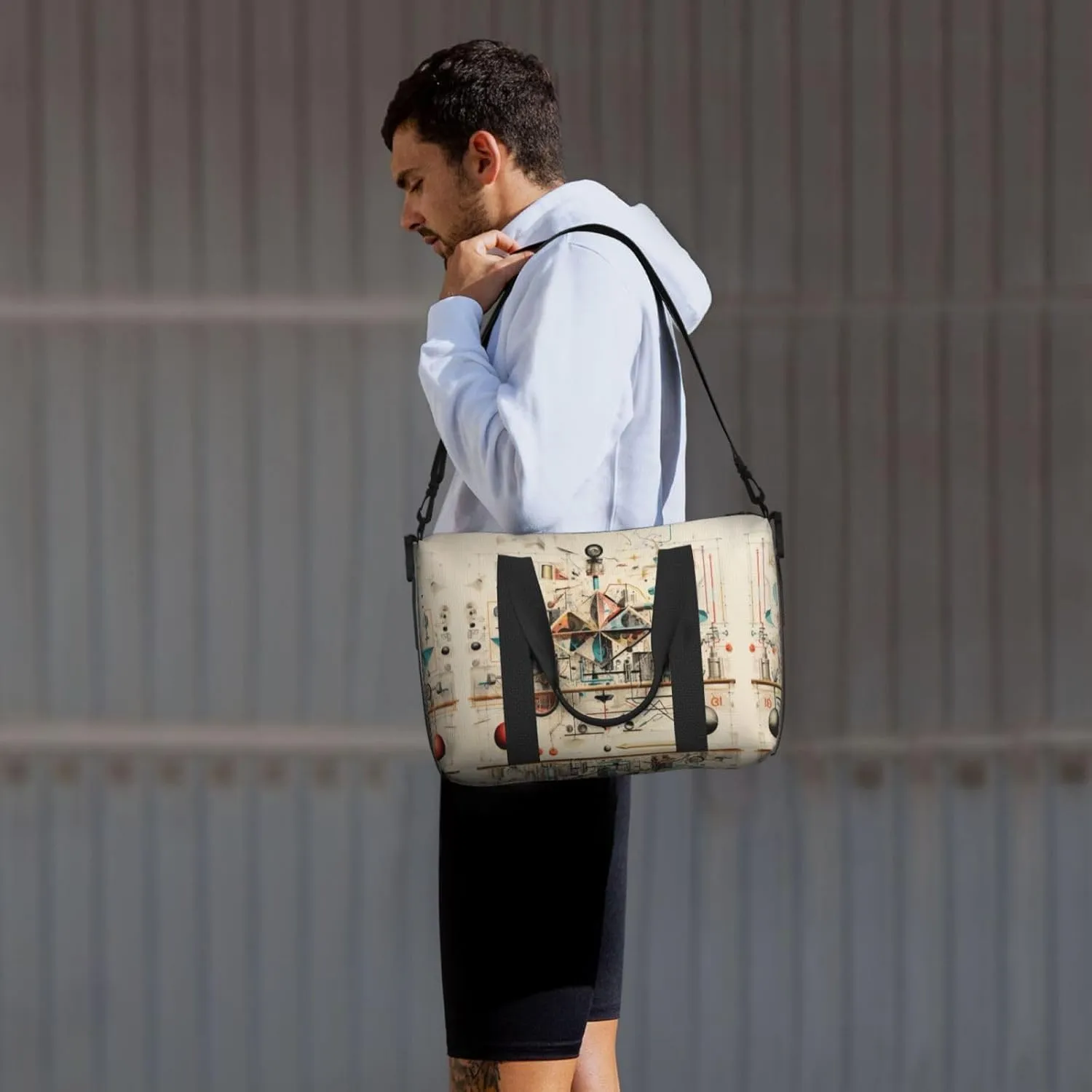 Physics Print Women Travel Duffel Bag, Large Weekender Carry-On Tote, Gym Workout Bag,Mommy Hospital Bag