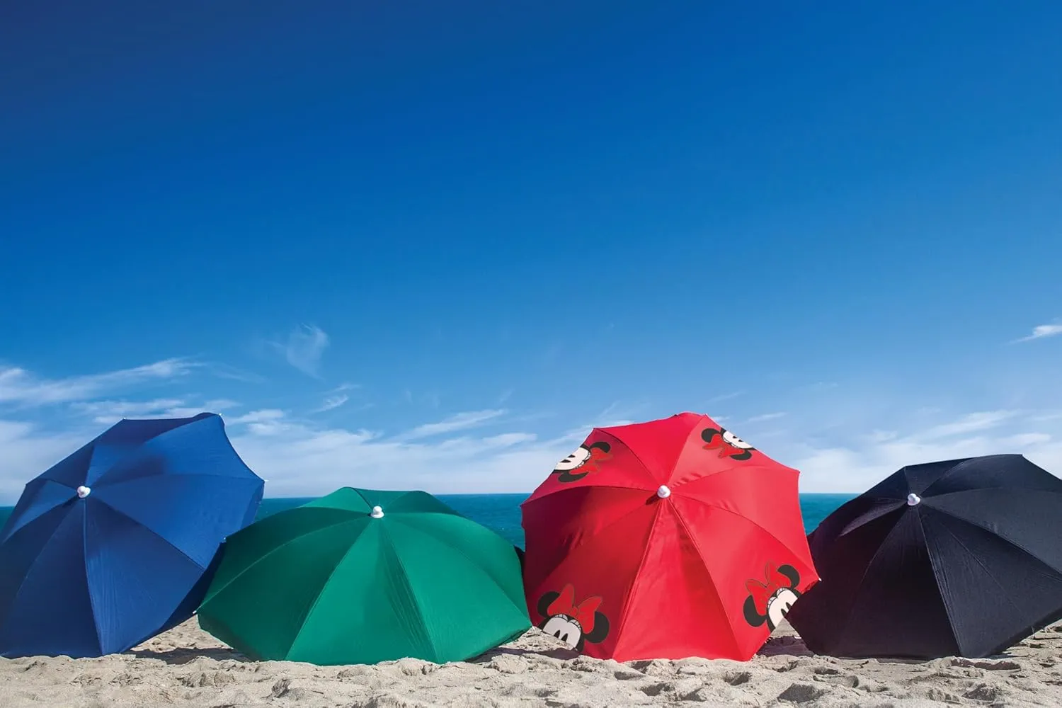 PICNIC TIME Outdoor Canopy Sunshade Beach Umbrella 5.5', Small Patio Umbrella, Beach Chair Umbrella