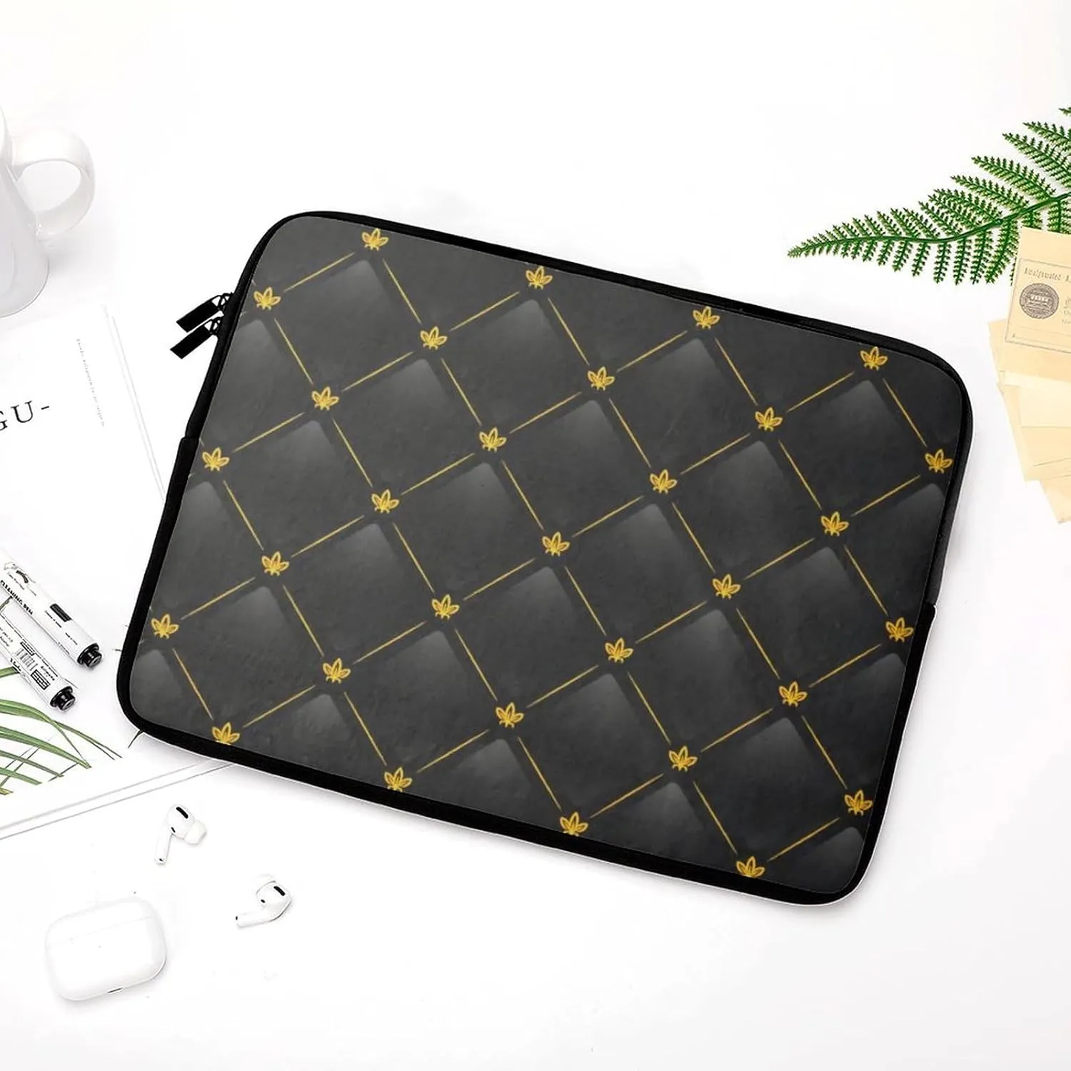 Pink Black Gray Argyle All Print Hands Free Withdrawal Laptop Bag Unisex