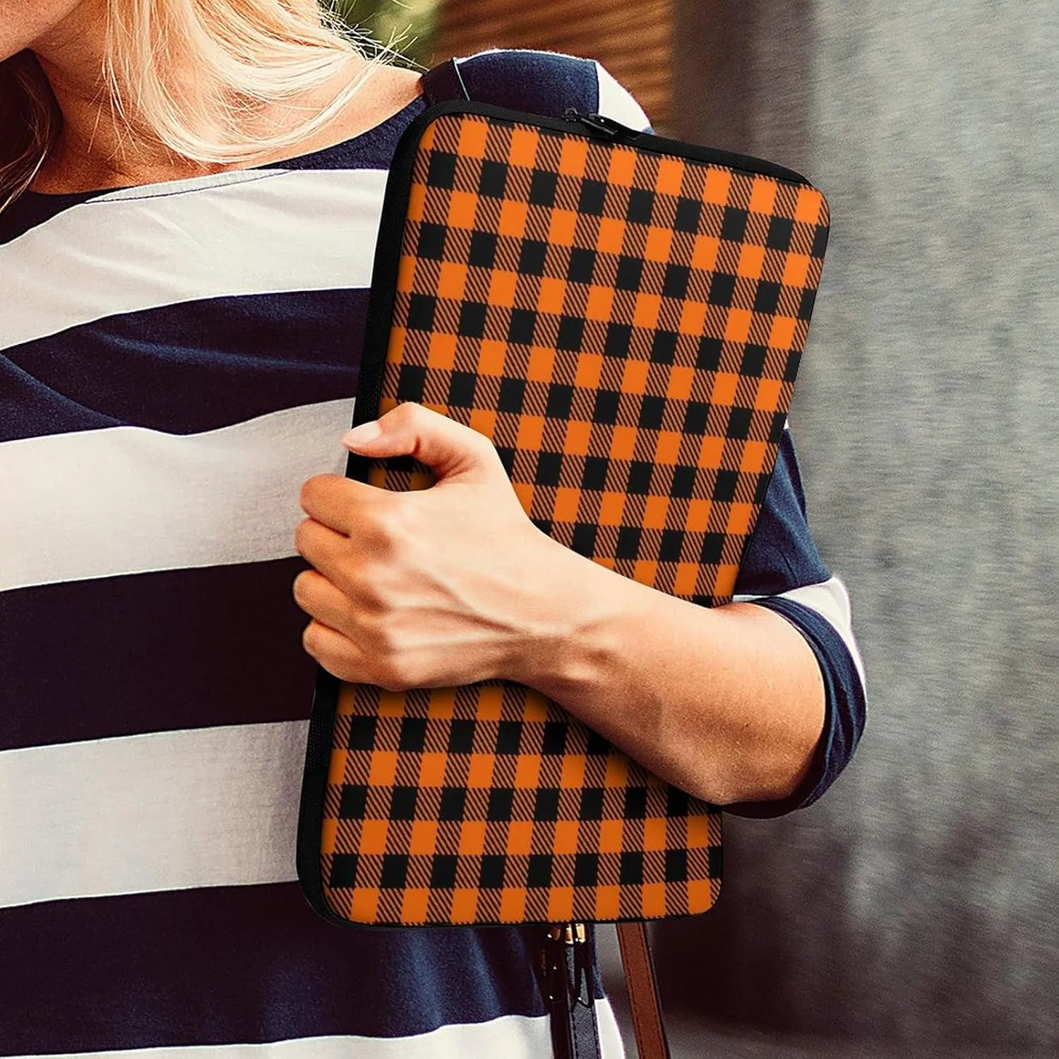Pink Black Gray Argyle All Print Hands Free Withdrawal Laptop Bag Unisex