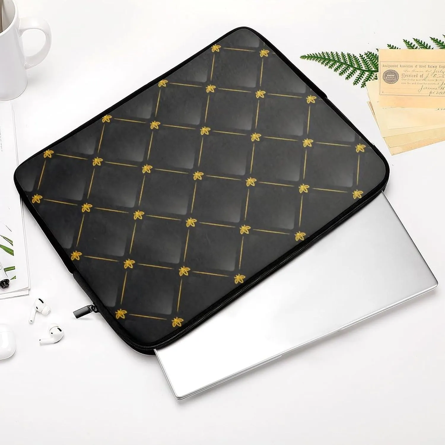 Pink Black Gray Argyle All Print Hands Free Withdrawal Laptop Bag Unisex