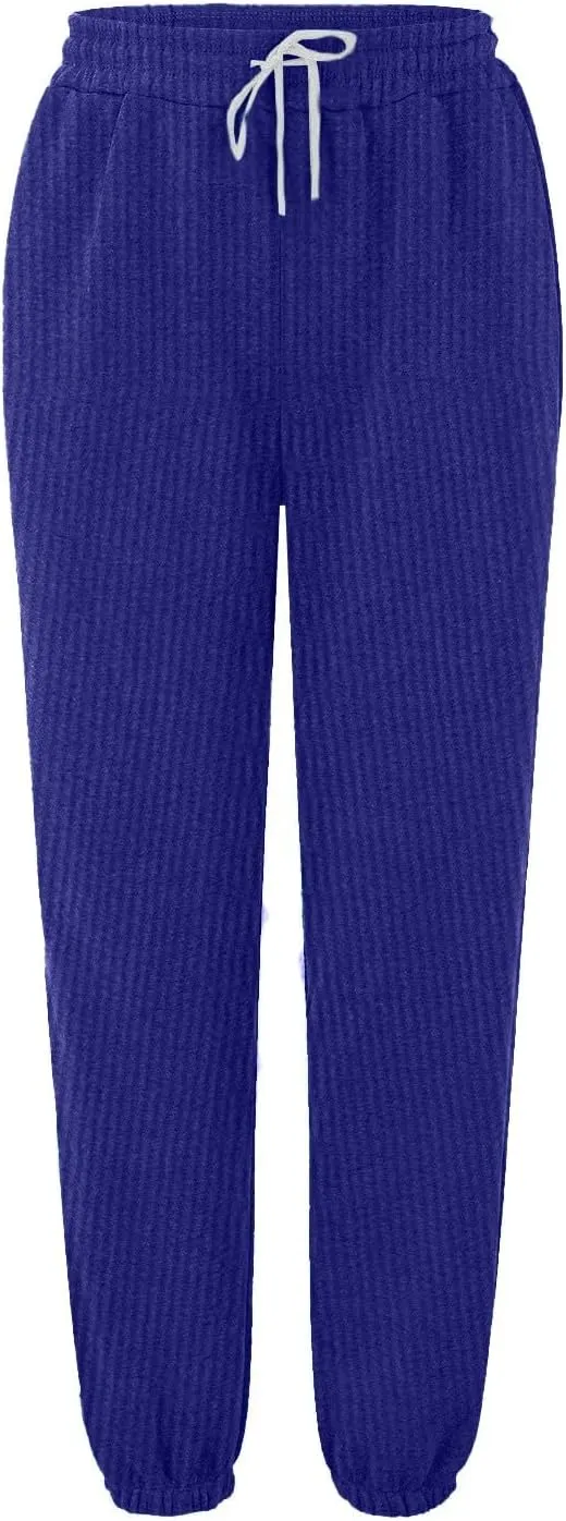 Plus Size Joggers Pants for Women Soft Lounge Sweatpants Casual Loose Comfy Pajama Drawstring Pant with Pocket