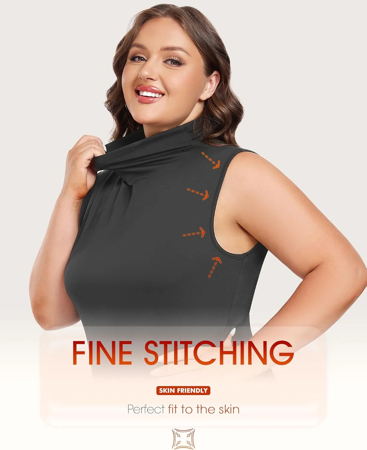 Plus Size Thermal Tank Tops for Women Sleeveless Camisole Fleece Lined Underwear Base Layer Warm Vest