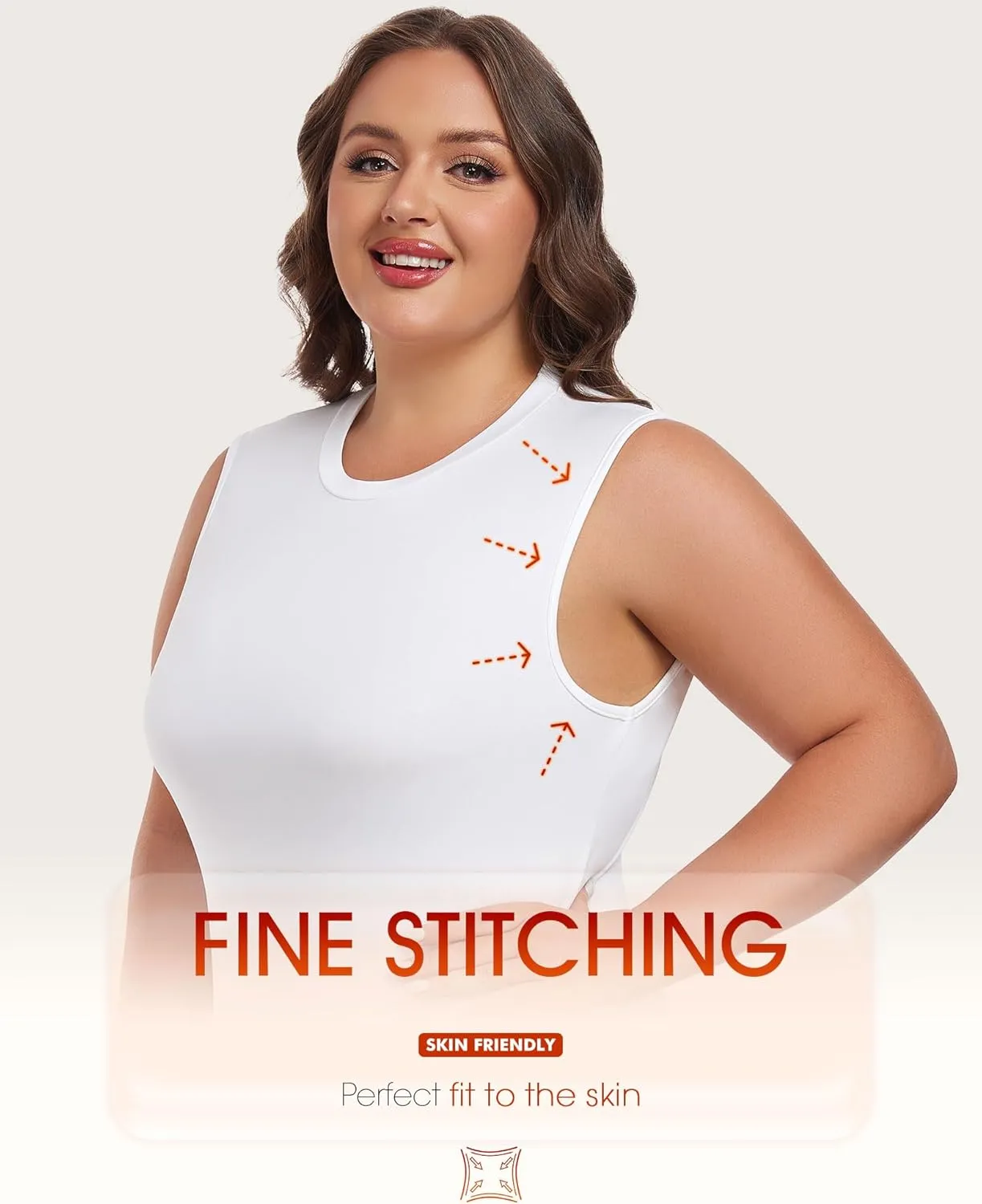 Plus Size Thermal Tank Tops for Women Sleeveless Camisole Fleece Lined Underwear Base Layer Warm Vest