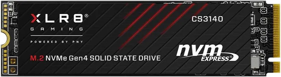 PNY XLR8 Gaming CS3140 2TB PCIe Gen4 SSD - Up to 7500/6850 MB/s, M.2 2280, 3D NAND - PS5/PC/Laptop Upgrade for Gamers, Creators, and Heavy-Duty Setups - Internal Solid-State Drive - M280CS3140-2TB-RB
