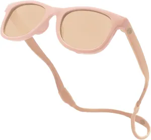 Polarized Baby Sunglasses With Strap - Unbreakable Flexible Infant Sunglasses For Toddlers Newborns 0-24 Months
