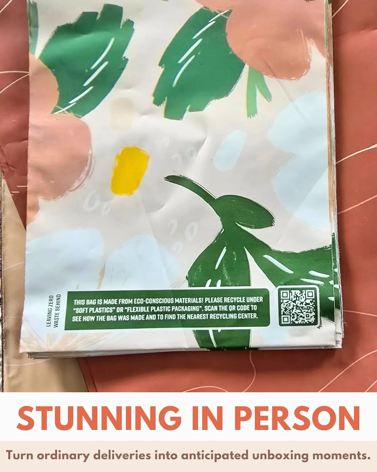 Poly Mailers 6x9-25 Pack Biodegradable Shipping Bags for Stationery and Small Accessories - Impack Self-Seal Waterproof Thick Mailing Envelope for Small Items - Pastel Petals