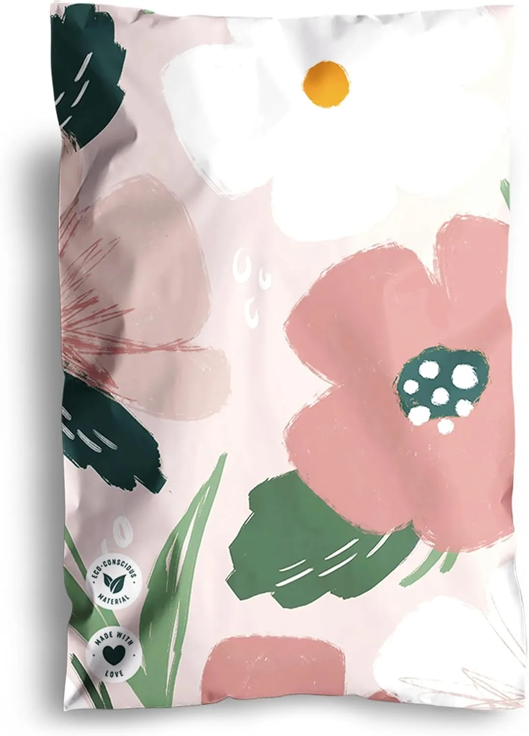 Poly Mailers 6x9-25 Pack Biodegradable Shipping Bags for Stationery and Small Accessories - Impack Self-Seal Waterproof Thick Mailing Envelope for Small Items - Pastel Petals