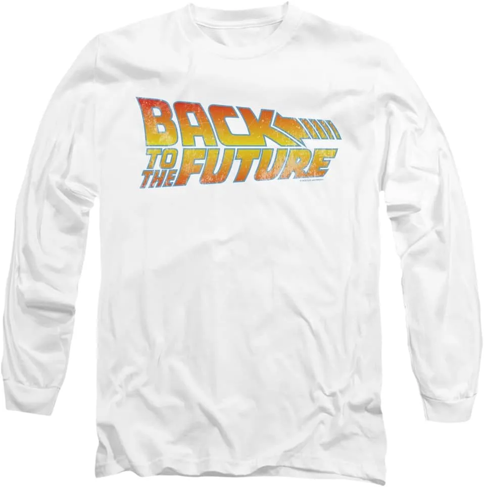 Popfunk Classic Back to The Future Logo 2 Unisex Adult Long-Sleeve T-Shirt