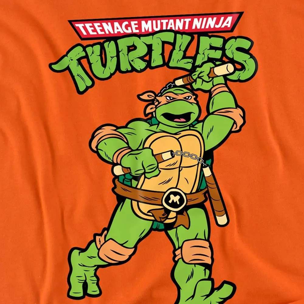 Popfunk Classic TMNT Teenage Mutant Ninja Turtles Unisex Adult T Shirt, Retro Mikey