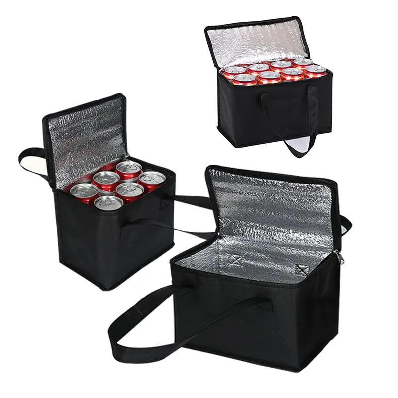 Portable Lunch Cooler Bag – Folding Insulated Thermal Bag for Picnic, Ice Pack Food Storage, Outdoor Tin Foil Food Carrier
