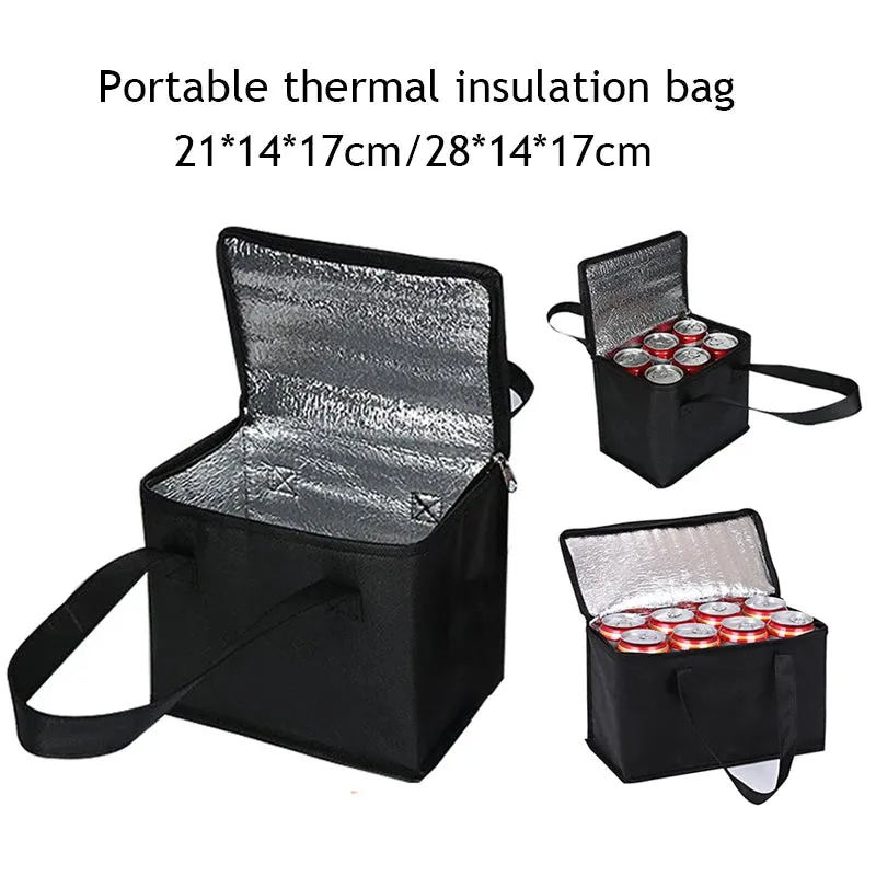 Portable Lunch Cooler Bag – Folding Insulated Thermal Bag for Picnic, Ice Pack Food Storage, Outdoor Tin Foil Food Carrier