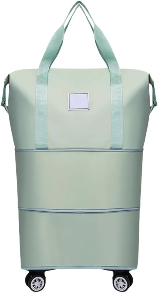 Portable Rolling Luggage Bag Foldable Dry Wet Separation Travel Duffle Handbag
