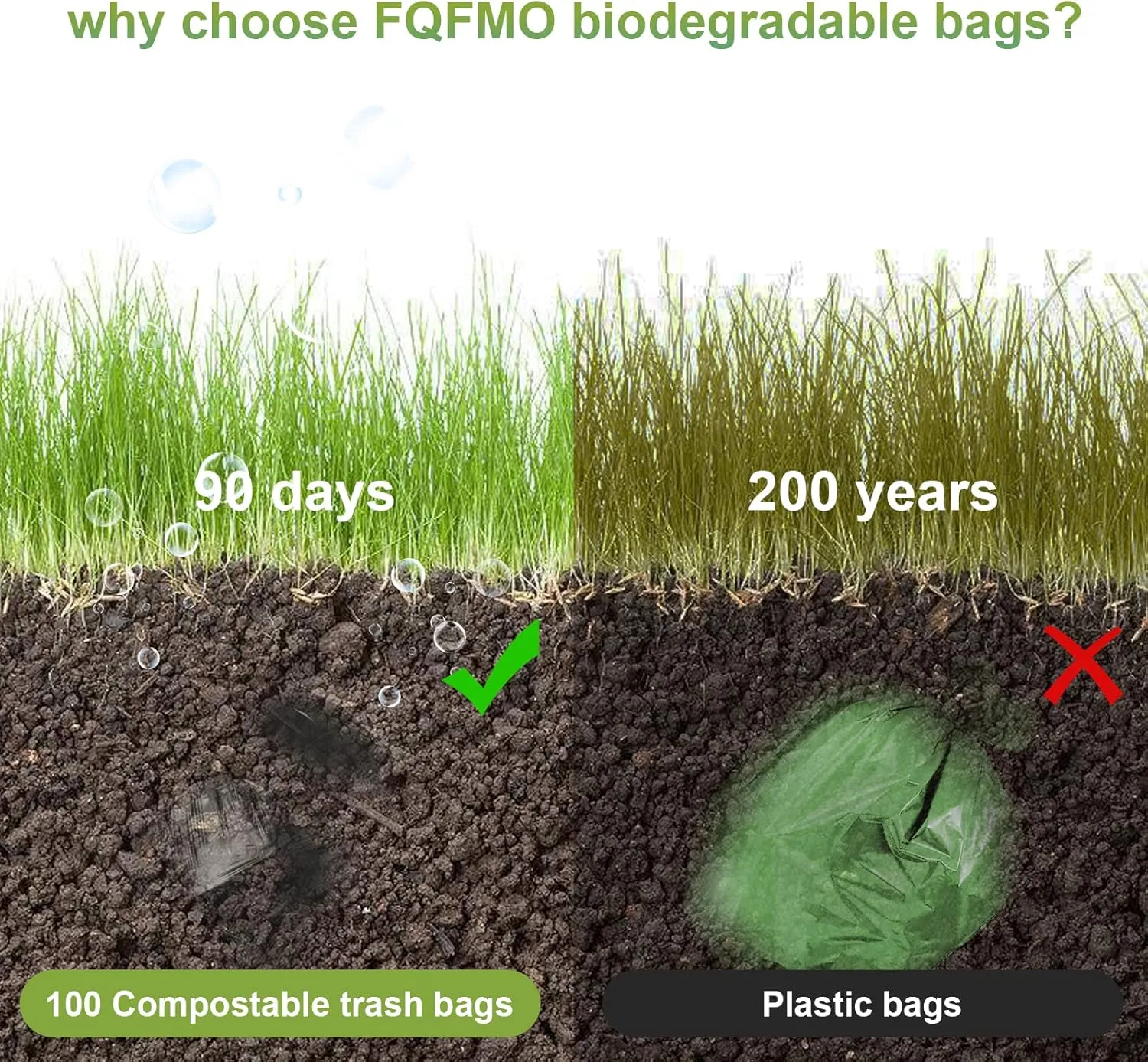 Portable Toilet Bags for Camping: 40 Liners Toilet Replacement Bags, 100% Compostable & Biodegradable, 8 Gallon Thickened Bucket Liner for Outdoor Boating Trip, Trash Bags Plastic Free