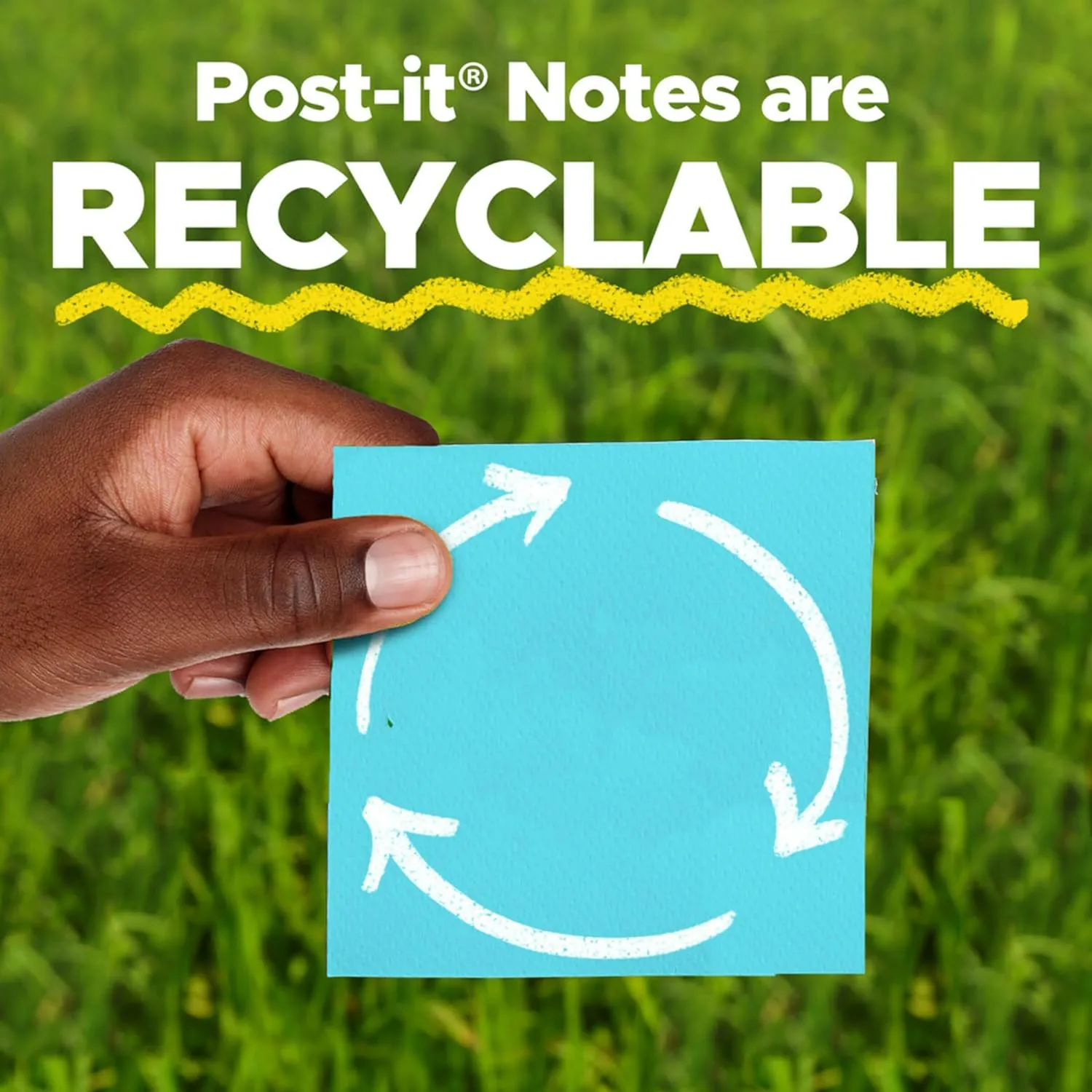 Post-it Super Sticky Notes, 8x6 in, 4 Pads, 2X The Sticking Power, Energy Boost Collection, Bright Colors, Recyclable (6845-SSP)