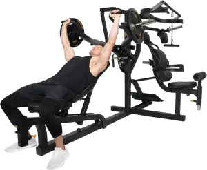 Powertec Fitness Workout Bench Multiystem for Chest, Arms, Legs, 120.1 x 73.3 x 80.5 Inches - Adjustable, Multi-User Weight Machines with Isolateral Arms - Premium at Home Gym Equipment