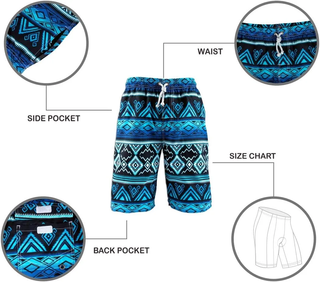 PREFER TO LIFE Men's Board Shorts, Quick Dry Swimwear Beach Holiday Party Bermuda Swim Big Pants …