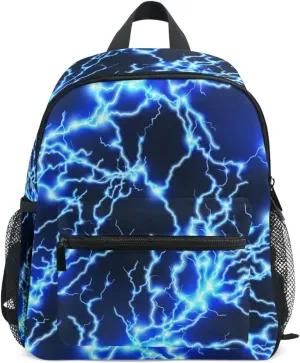 Preschool Backpack Lightning Blue Toddler School Book Bag for Girls Boys Kids Kindergarten Travel Bag