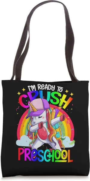 Preschool Dabbing Unicorn Back to School Ready To Crush Tote Bag