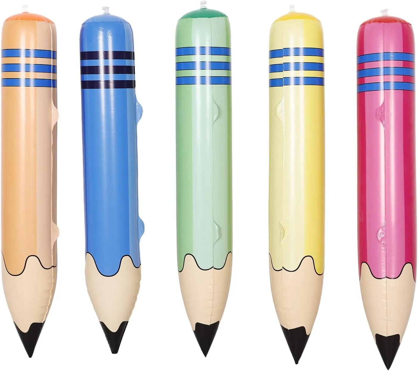 PRETYZOOM Back to School Decor Giant Inflatable Pencils Jumbo Pencil Toys Classroom Decoration Party Decorations