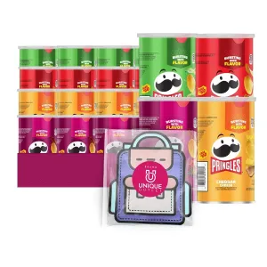 Pringles Collection 12- Count of Potato Crisps Chips, On-The-Go Lunch Snack 2.5 oz Can   1 Utility Freebie by Unique Outlet