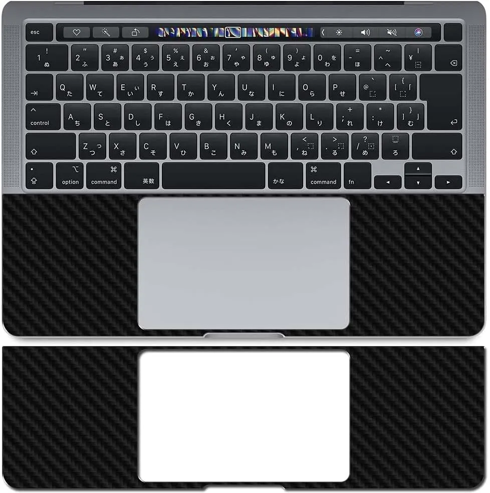 Puccy 2 Pack Film Protector, compatible with MSI Venture 15 AI A1M A1MG 15.6" Laptop Carbon Fiber Keyboard TouchPad Trackpad Guard Cover (Not Tempered Glass Screen Protectors)