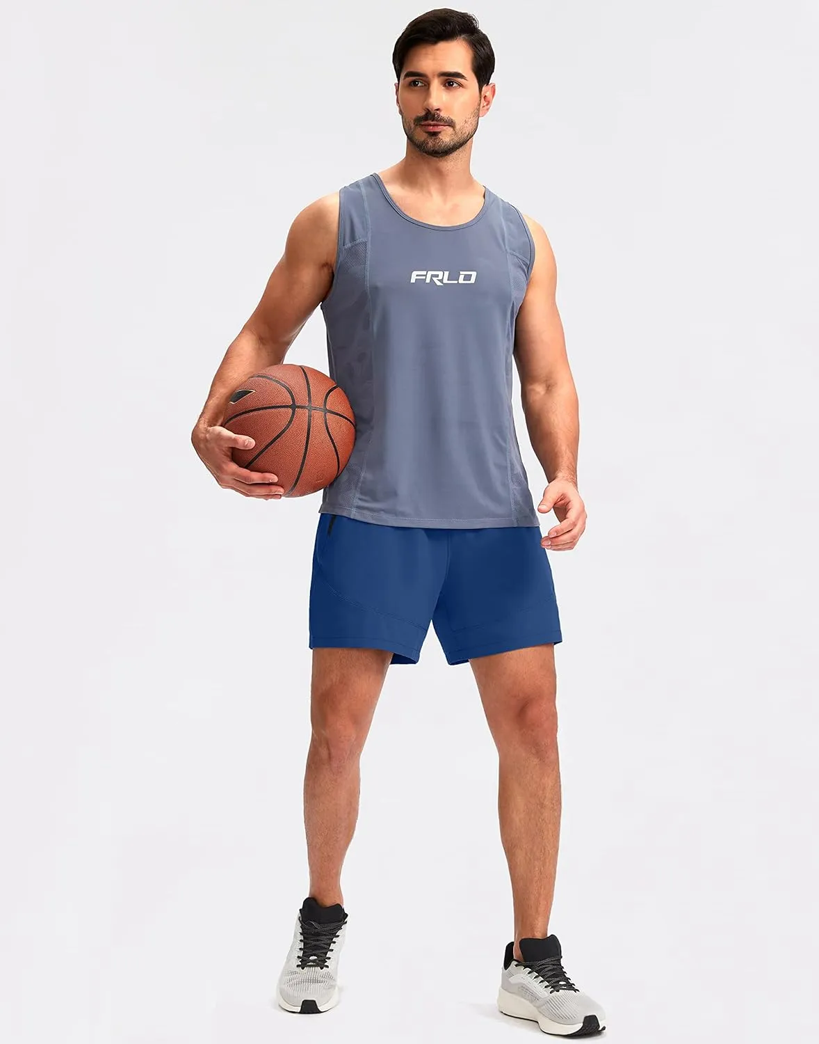 Pudolla Men's Workout Running Shorts 7"/5"/9" Lightweight Gym Athletic Shorts for Men with Zipper Pockets