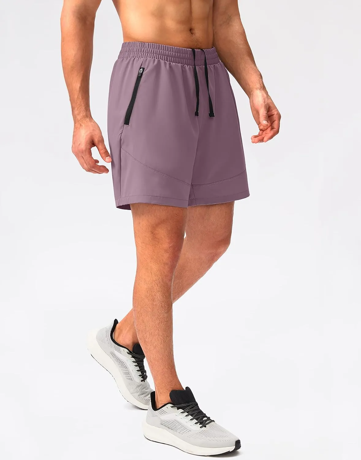 Pudolla Men's Workout Running Shorts 7"/5"/9" Lightweight Gym Athletic Shorts for Men with Zipper Pockets