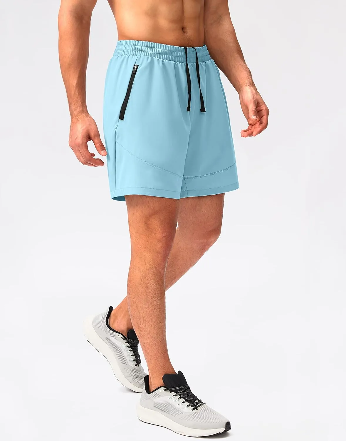Pudolla Men's Workout Running Shorts 7"/5"/9" Lightweight Gym Athletic Shorts for Men with Zipper Pockets