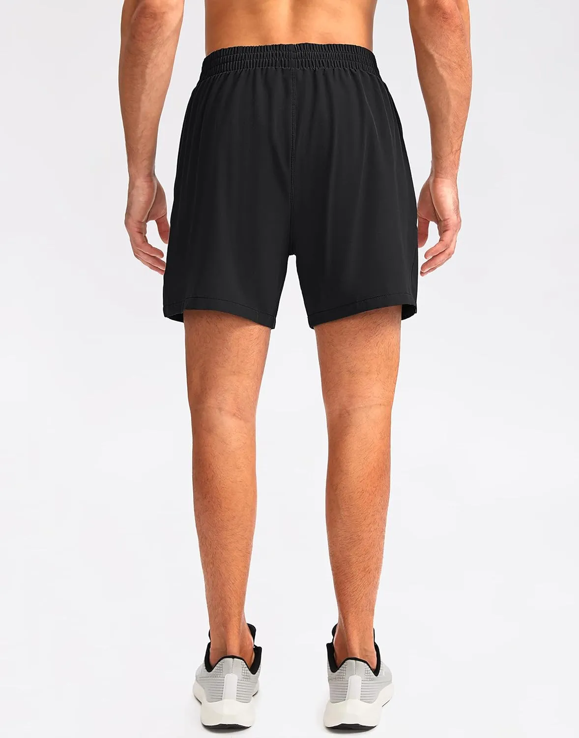 Pudolla Men's Workout Running Shorts Lightweight Gym Athletic Shorts for Men with Zipper Pockets