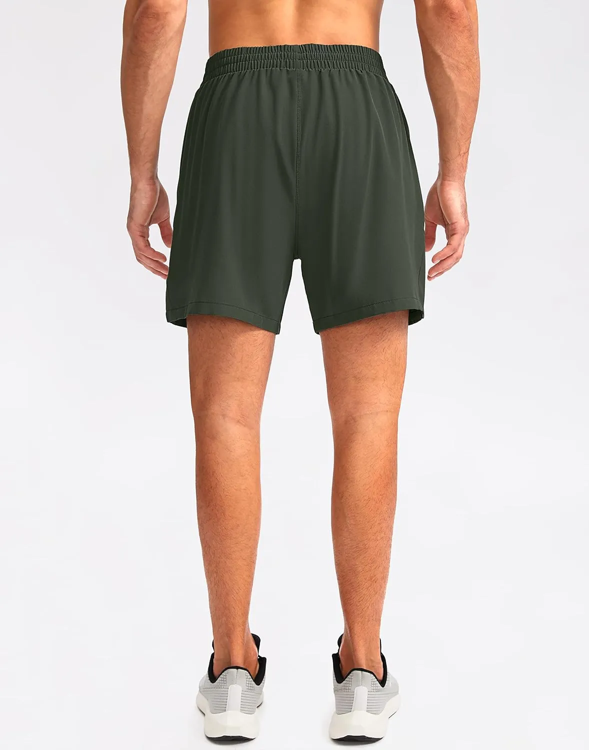 Pudolla Men's Workout Running Shorts Lightweight Gym Athletic Shorts for Men with Zipper Pockets