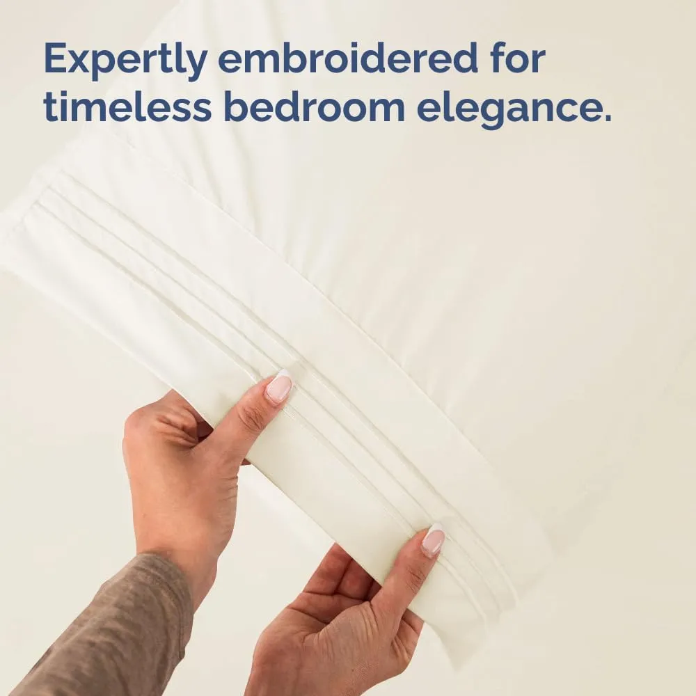 Queen Pillow Cases Set of 2 - Ultra Soft Hotel Quality Pillowcase Covers - Comfy Cozy Bedding for Women, Men, Kids & Teens - Machine Washable Pillow Protectors - 2 Pieces Set - Queen Size Off White