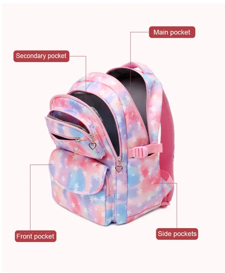 "Arna's Designer School Bags" New Girls Bag Set - Many colours and styles