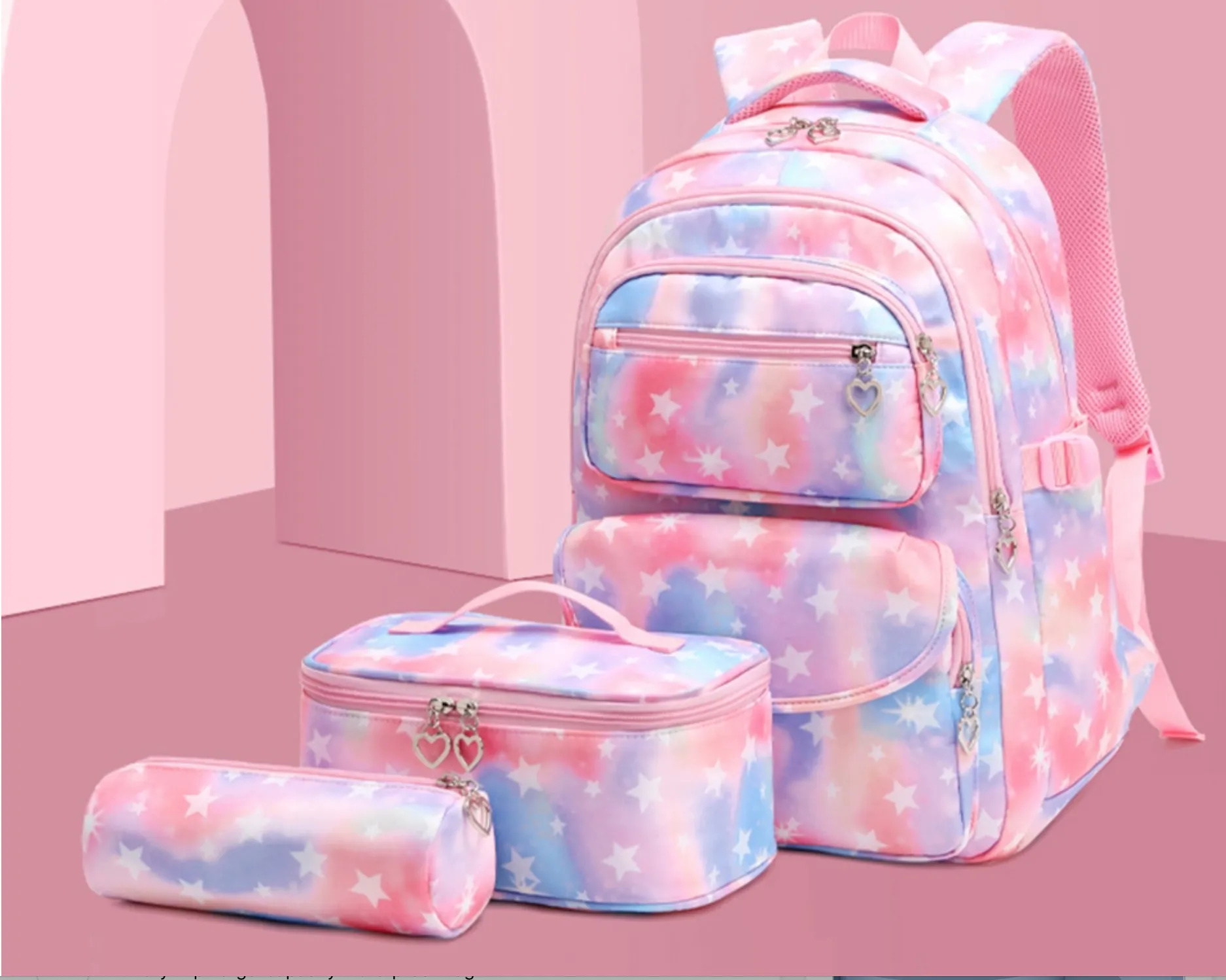"Arna's Designer School Bags" New Girls Bag Set - Many colours and styles